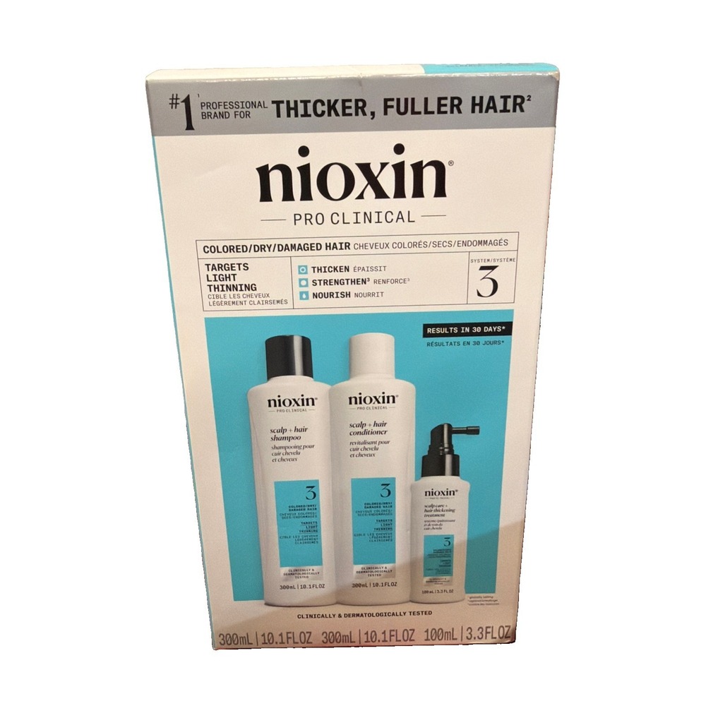 Nioxin Scalp + Hair Thickening System 3 KIT (Full Size) New In Box
